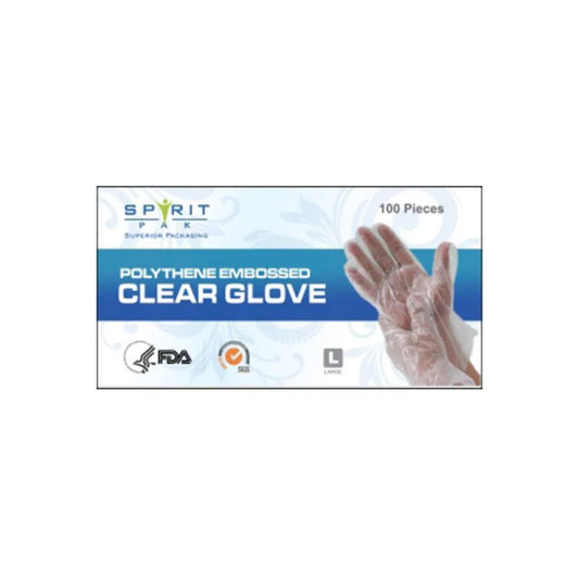 100 x Gloves Poly Clear Medium 100Pk X 100