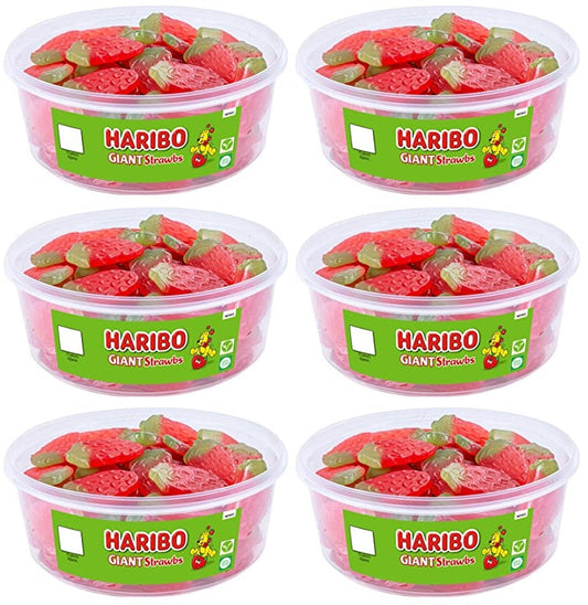 6 x Haribo Giant Strawbs 825G