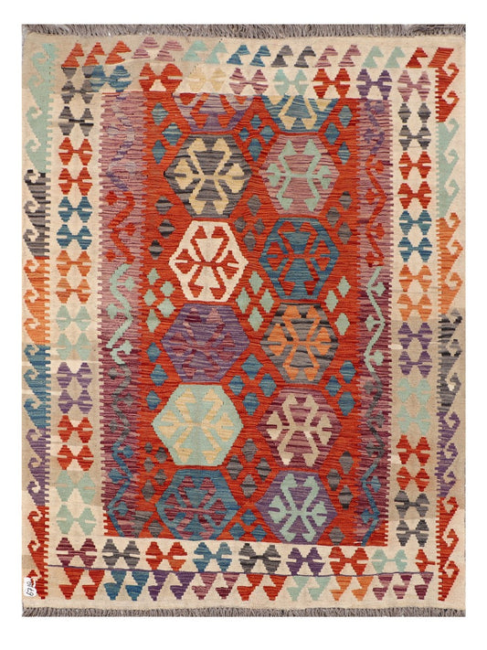 Maimana Afghanistan Kilim Rug - 196 x149 cm