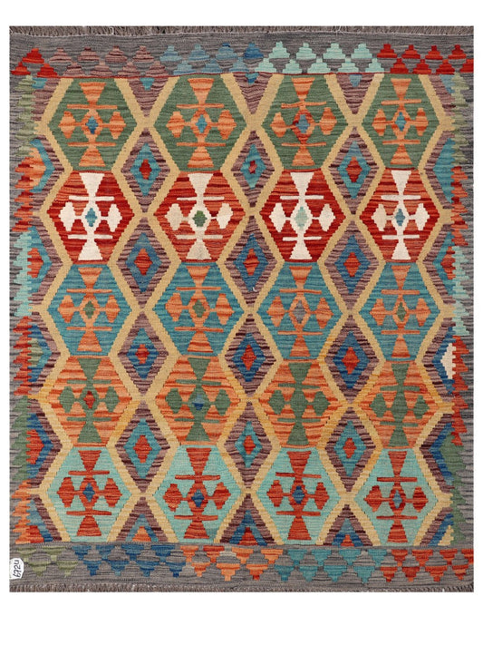 Maimana Afghanistan Kilim Rug - 184 x151 cm