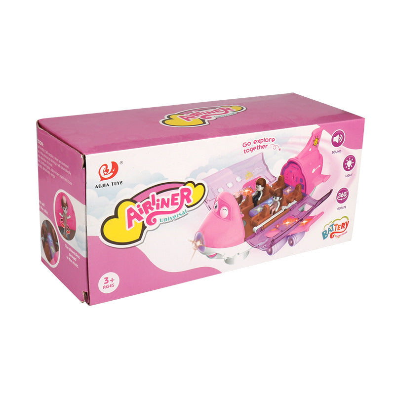 Simulation Model 360 Rotating Music Light Children's Toy Airplane