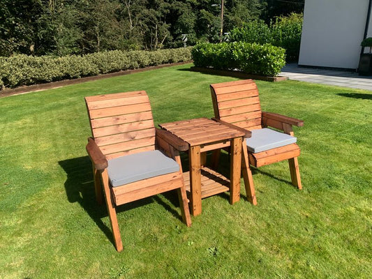 Charles Taylor Trading Deluxe Companion Set With Grey Cushion Brown