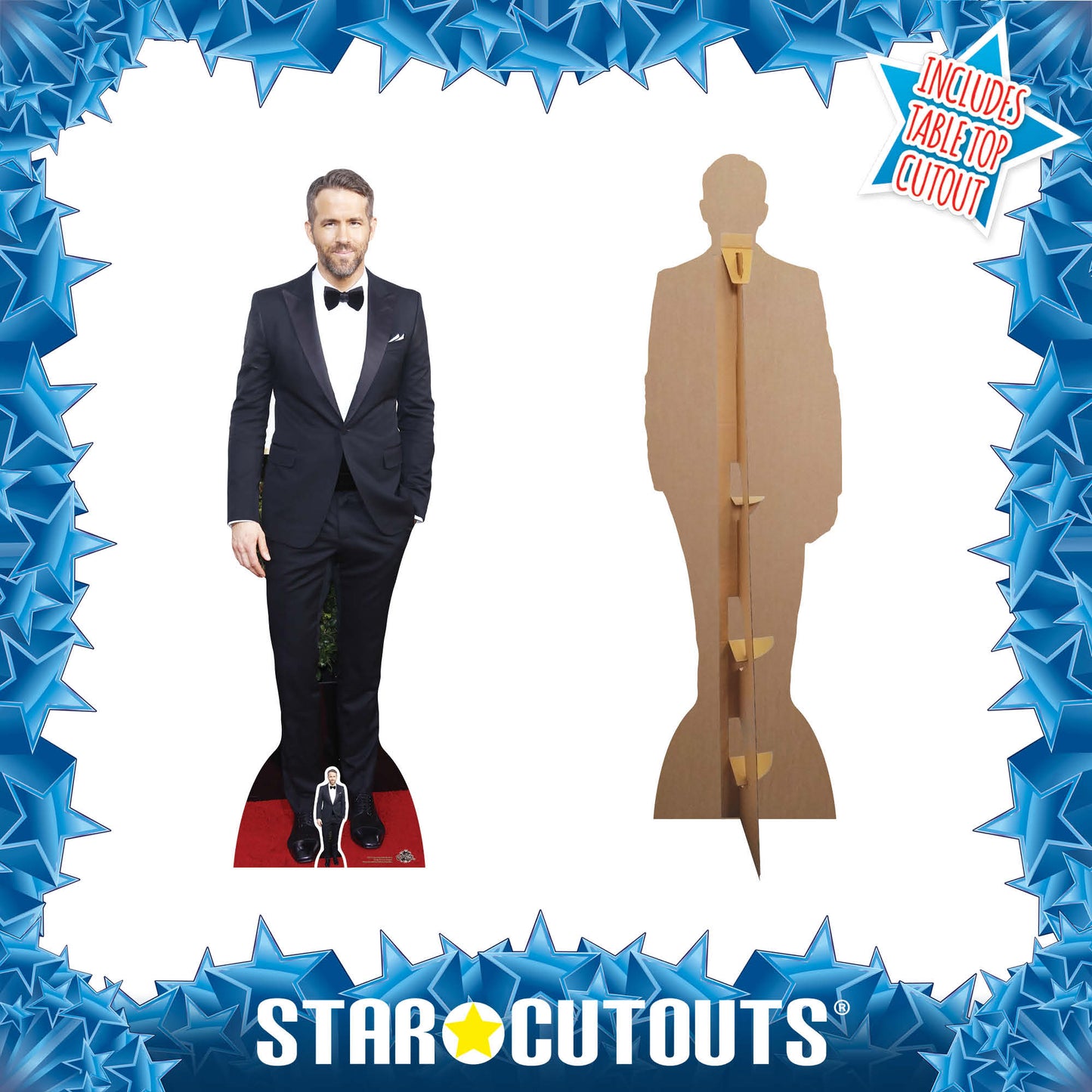CS675 Ryan Reynolds Black and White Suit (Bowtie) Height 188cm
