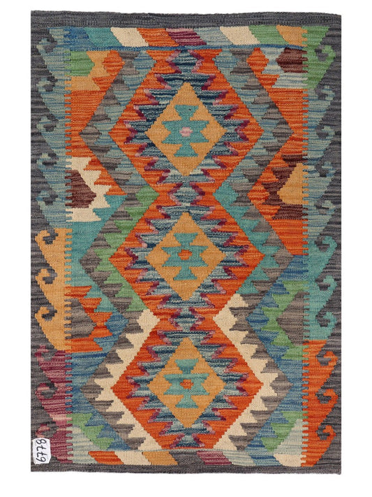 Maimana Afghanistan Kilim Rug - 118 x 78 cm