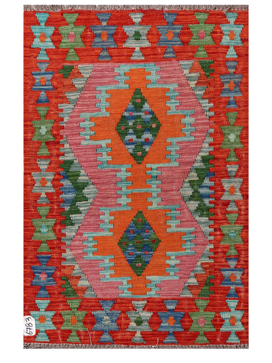 Maimana Afghanistan Kilim Rug - 119 x 78 cm