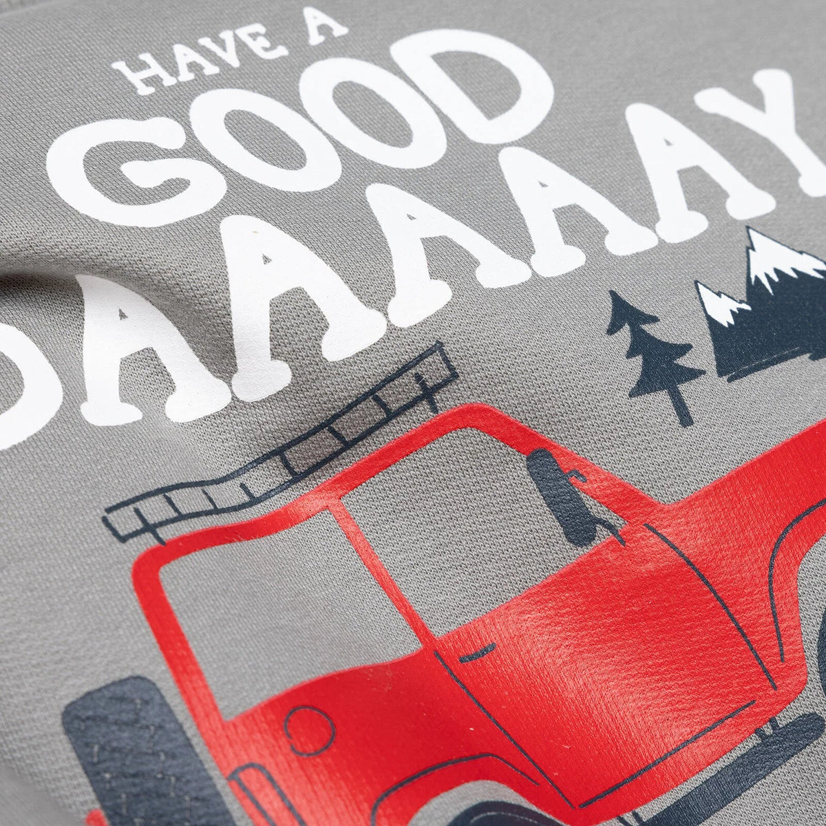 HelloBaby "Have a Good Daaaaay" Slogan Brushed Baby Sweatshirt & Joggers Set (3-6 Months to 4-5 Years)