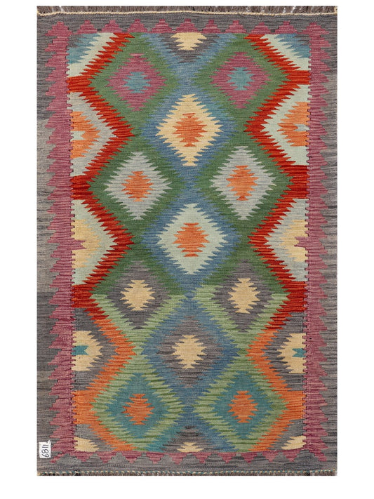 Maimana Afghanistan Kilim Rug - 175 x112 cm