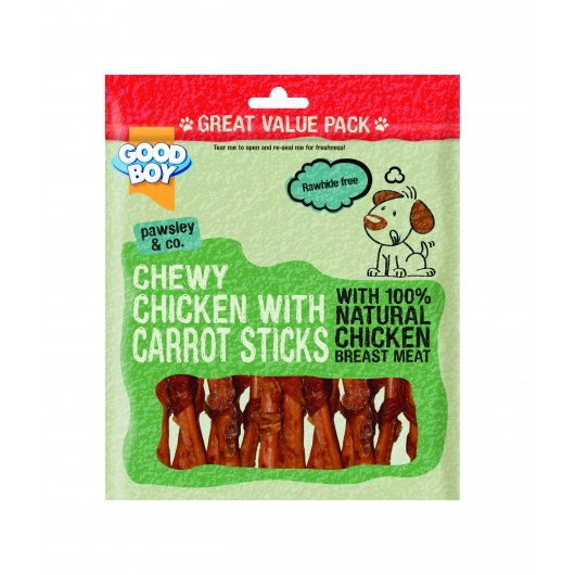 Pawsley and Co Chewy Chicken With Carrot Sticks - Case