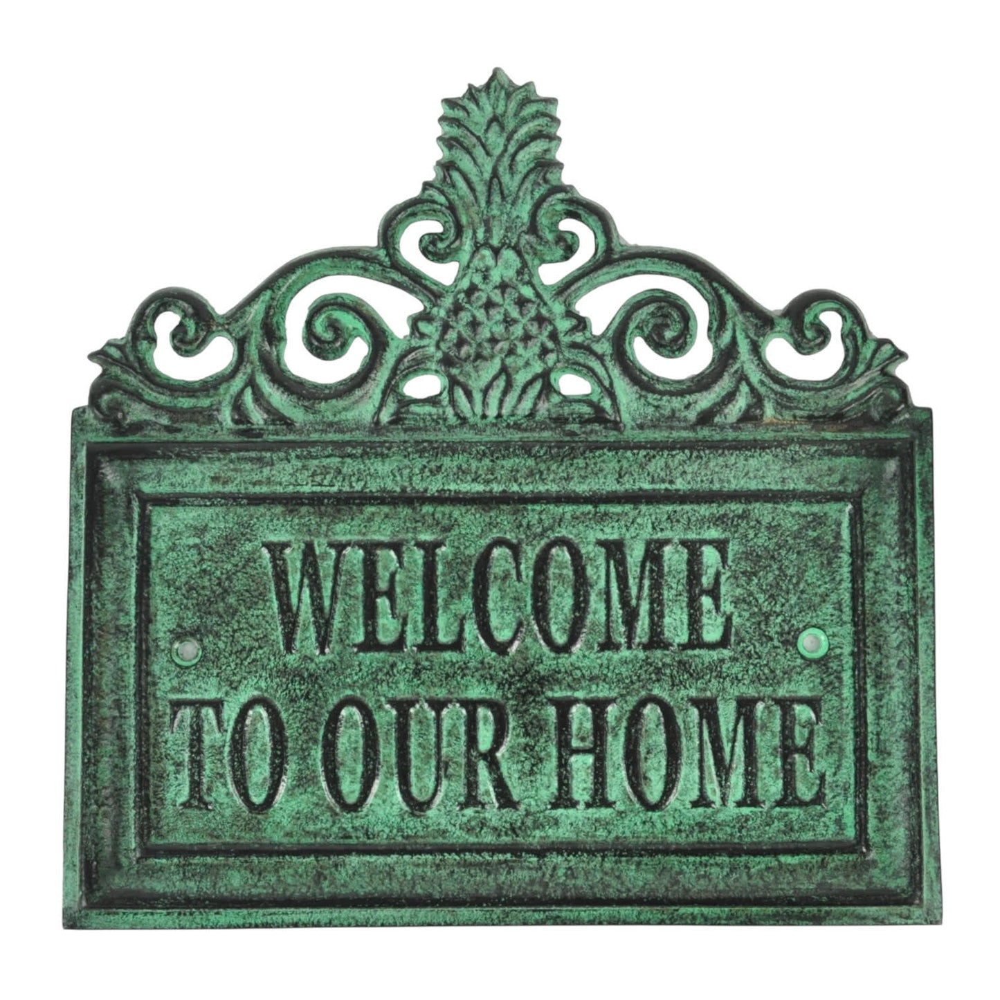 25CM ALUMINIUM GREEN WELCOME SIGN
