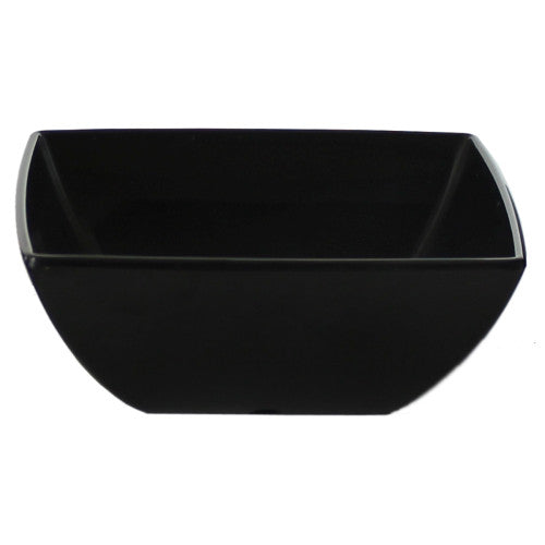 Classic Square Melamine Black Bowl 177ml / 6oz - Pack of 12