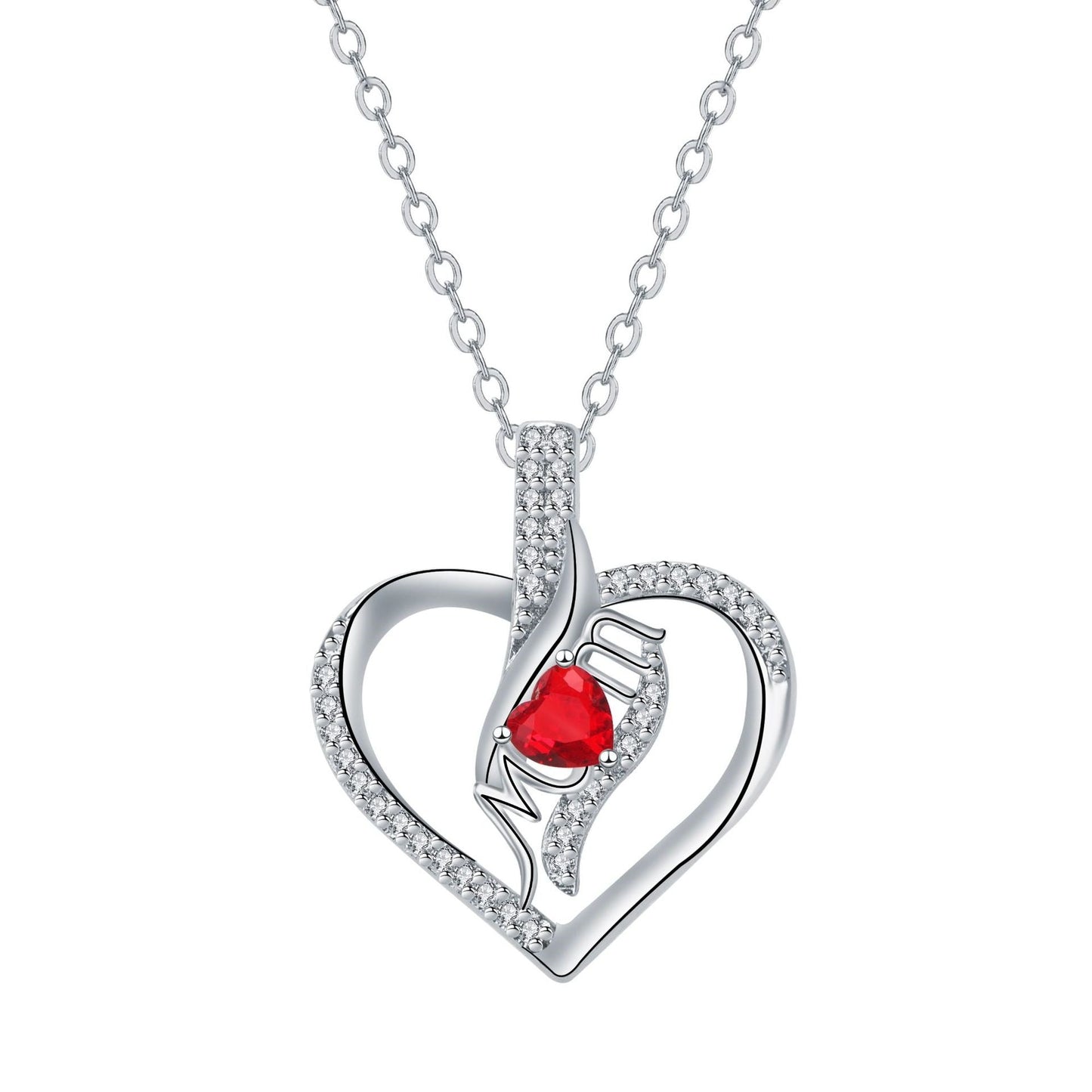 MOM Love Inlaid Women's Necklace Mother's Day Gift