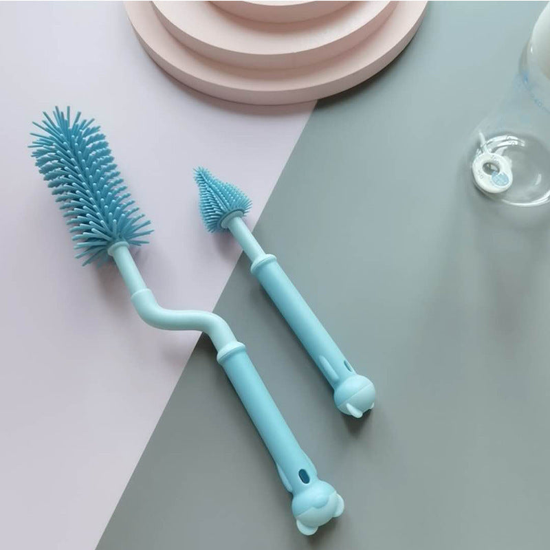 BabyWillow 360° Rotating Silicone Baby Bottle Brush - BPA-Free