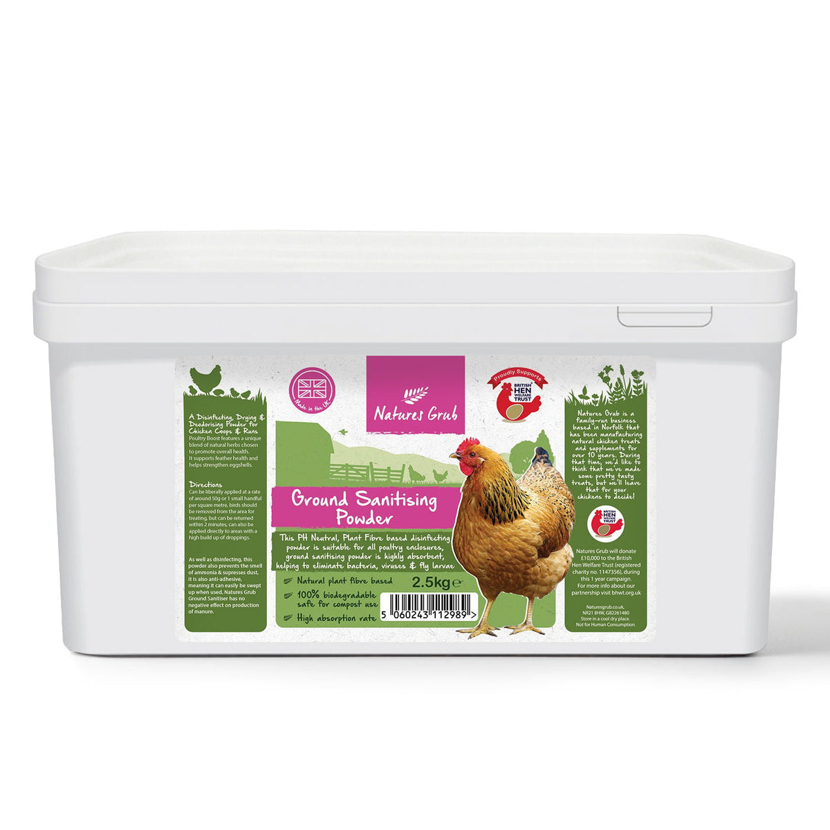 Natures Grub Ground Sanitising and Disinfecting Powder 2.5kg
