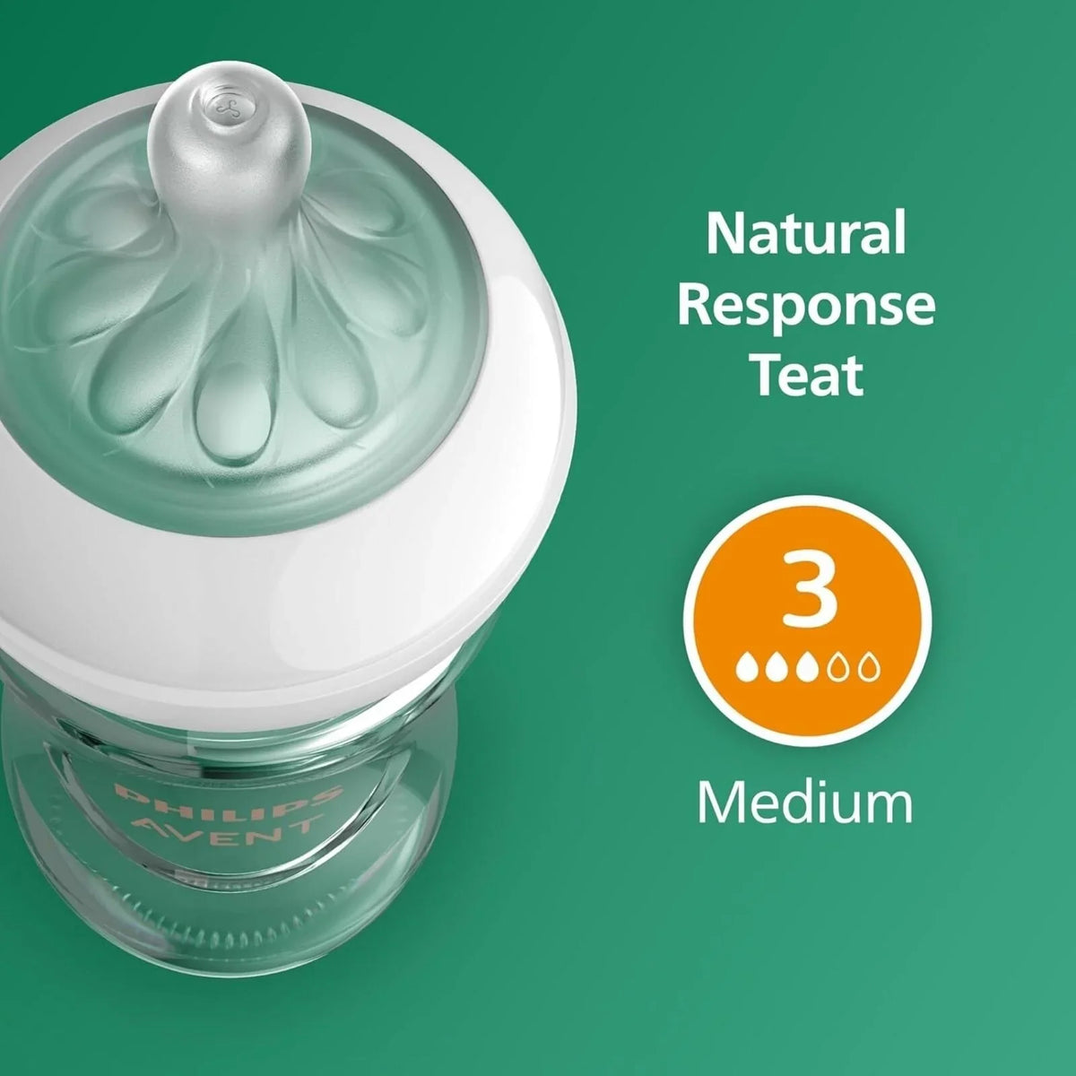 Philips Avent Natural Response Glass Bottle 3-6 months 240ml