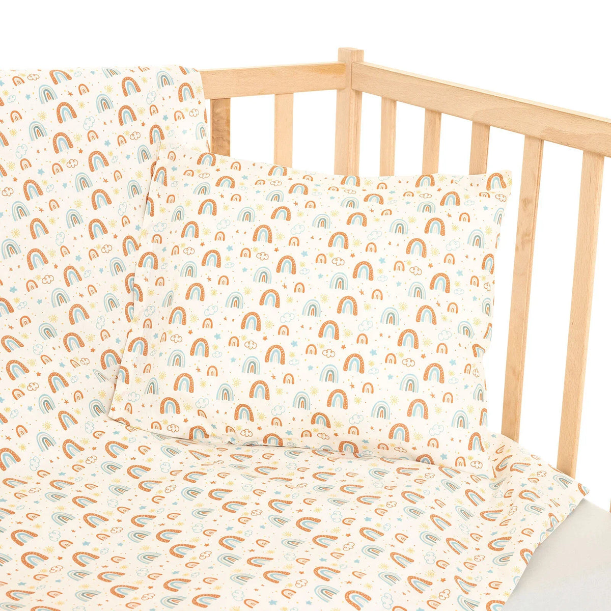 Little Dreams Rainbow Print Baby Duvet Cover Set (100 x 150 cm)