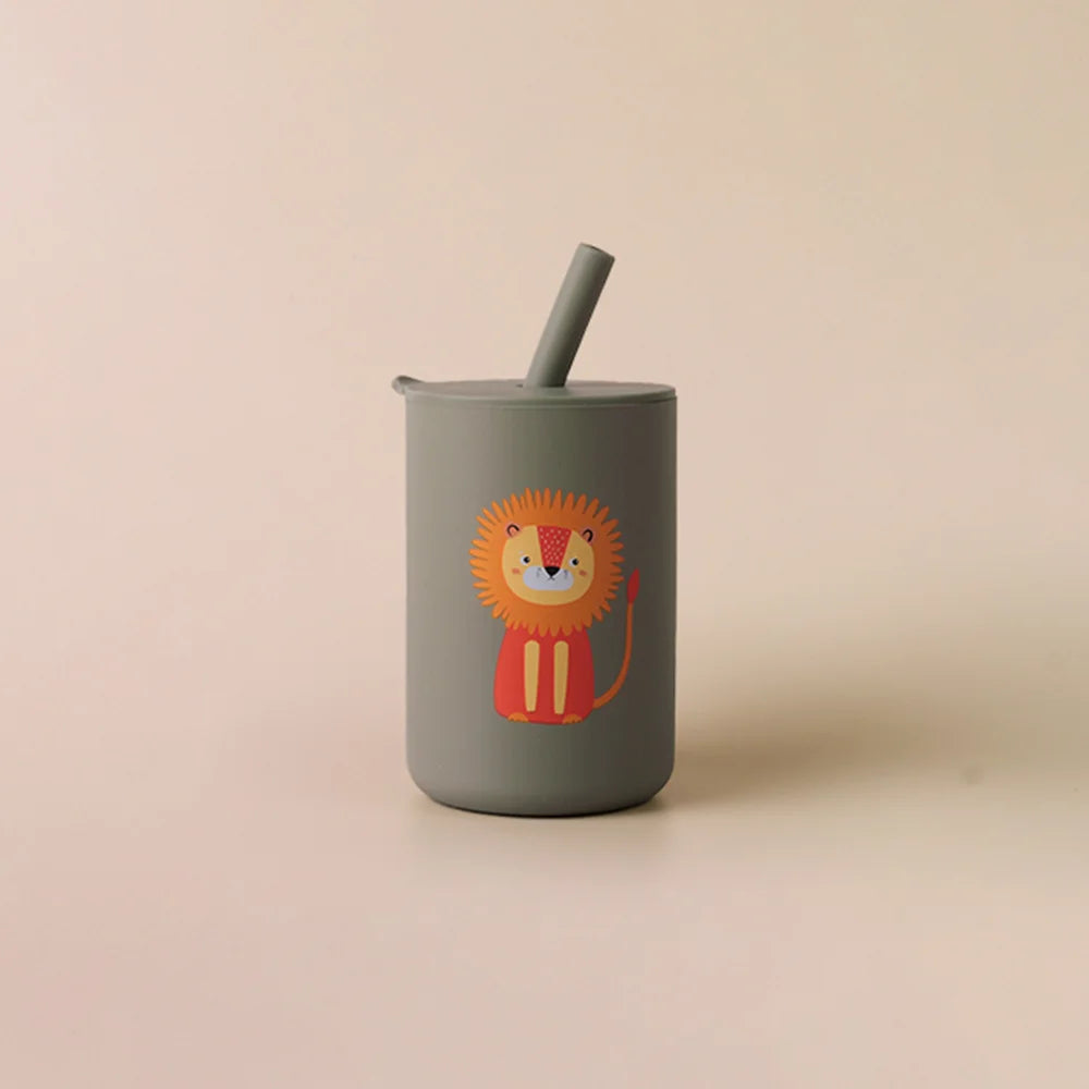 Silicone Baby Straw Cup - BPA-Free Anti-Hot Toddler Sippy Cup