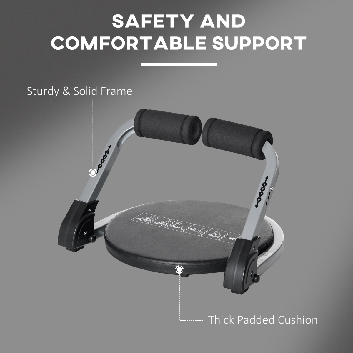 Ab Machine, Abs Trainer, Whole Body Exercise Equipment for Home Gym HOMCOM