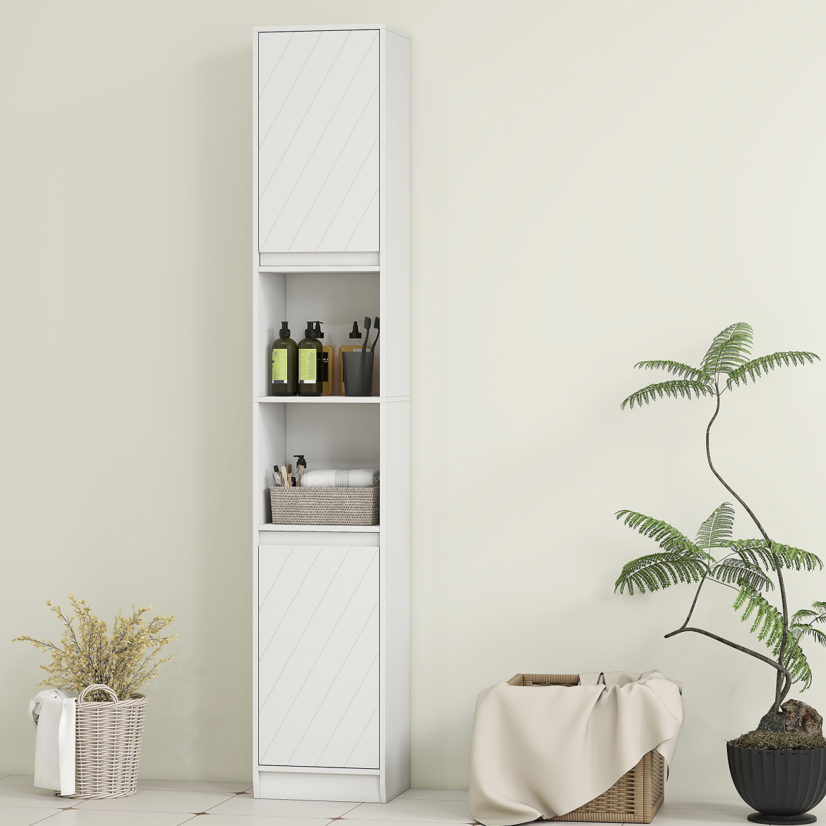 Bathroom Storage Cabinet-White