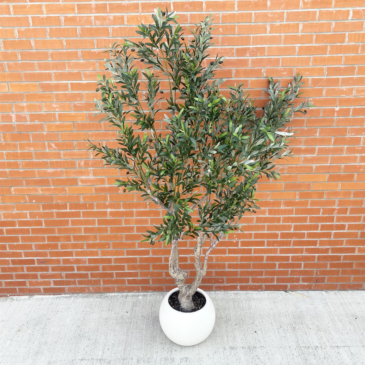250cm XXL Artificial Olive Tree with Decorative Planter