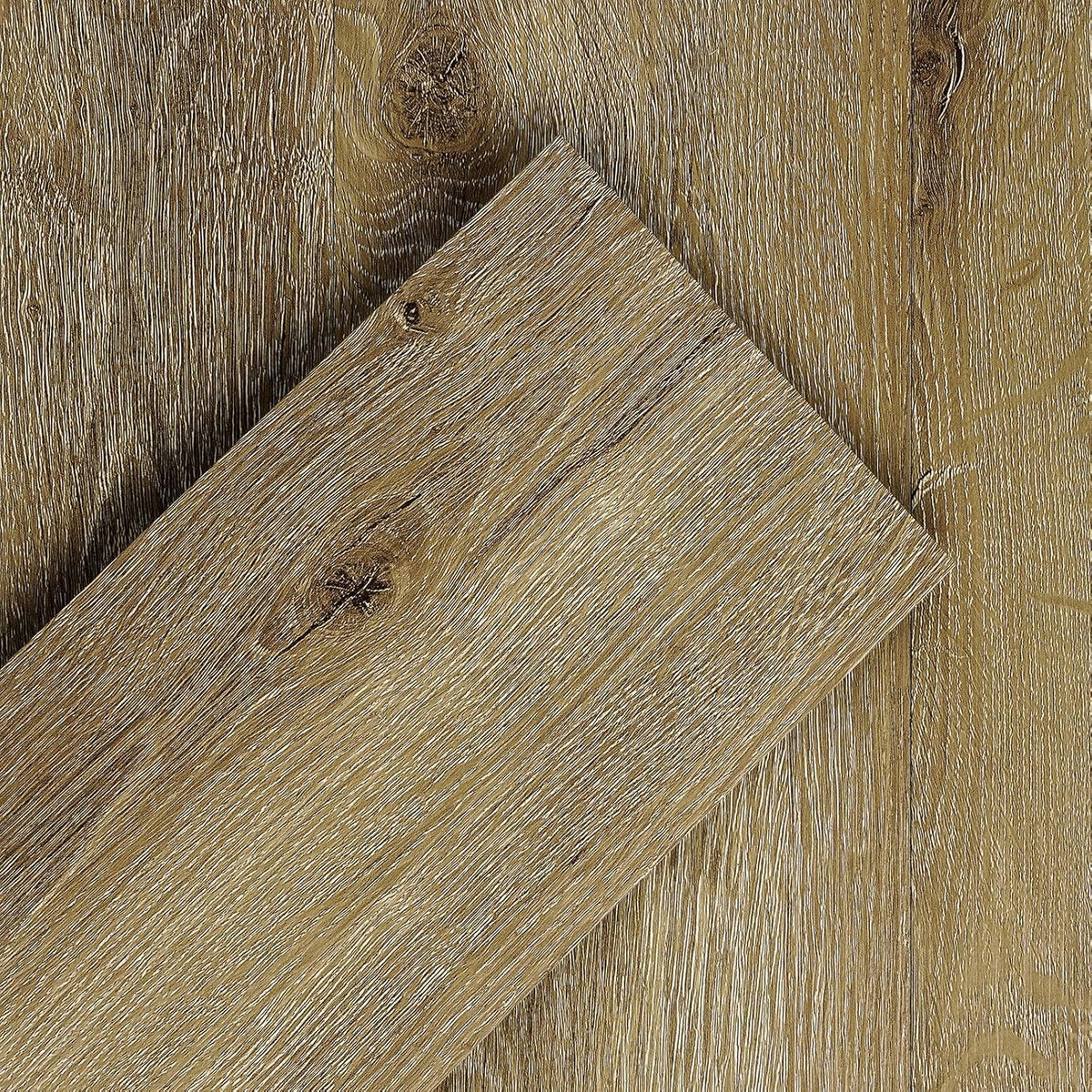 Peel and Stick Floor Tiles Wood Effect Vinyl 90x15cm 35 Pcs FunStick