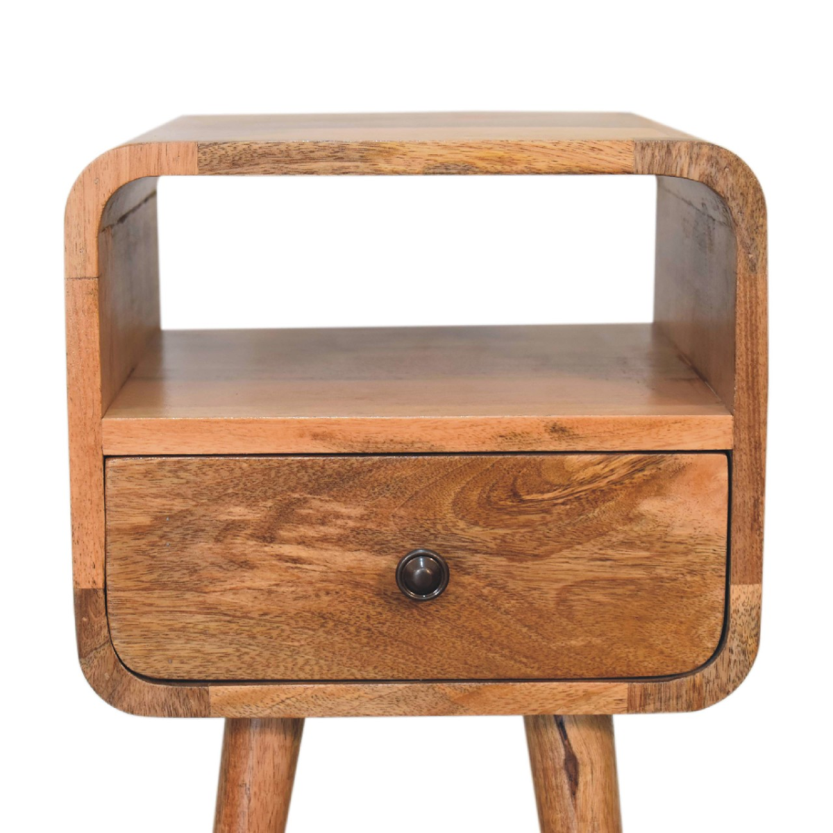 Artisan Furniture Solid Wood Mini Oakish Curve Open Bedside
