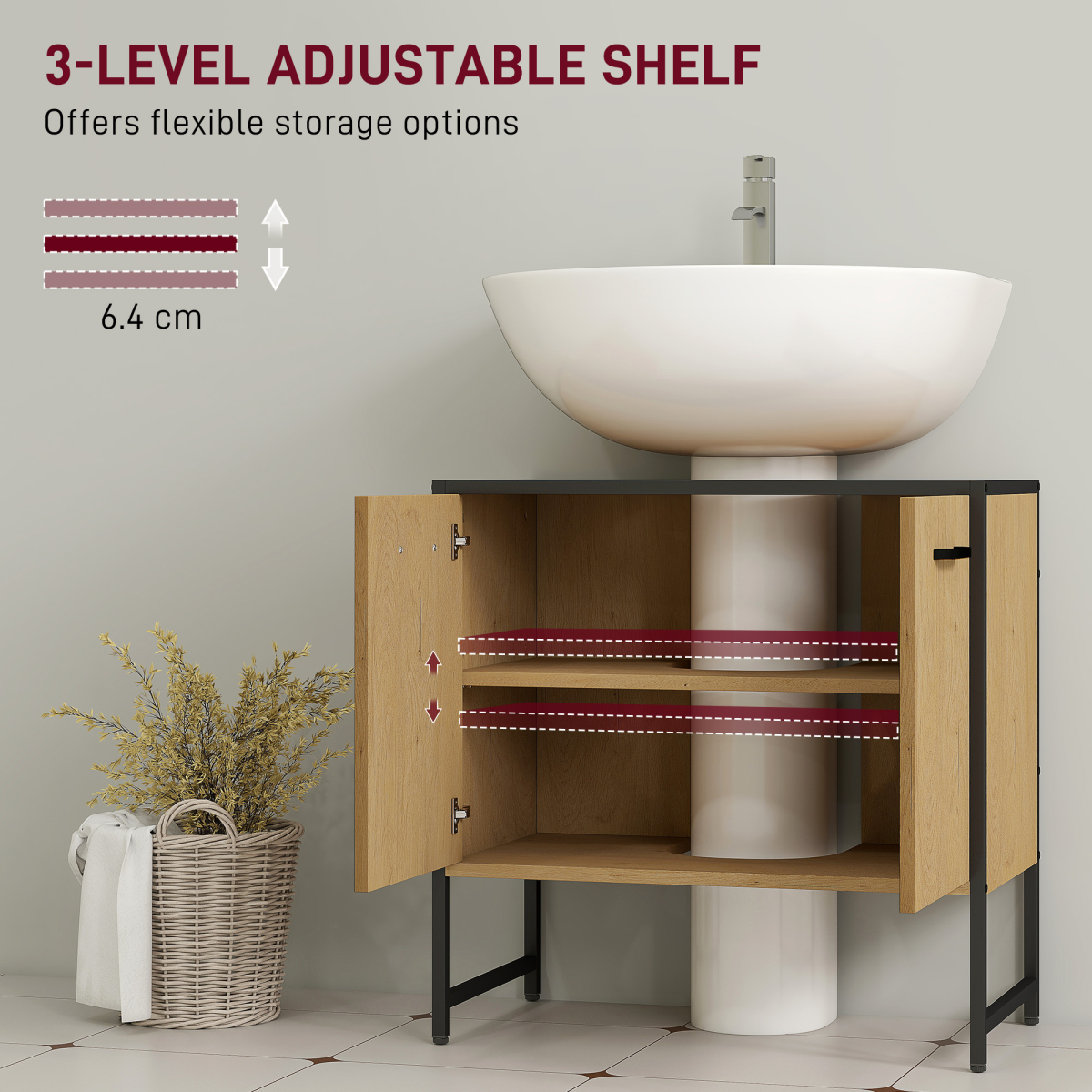 Bathroom Storage Cabinet-White