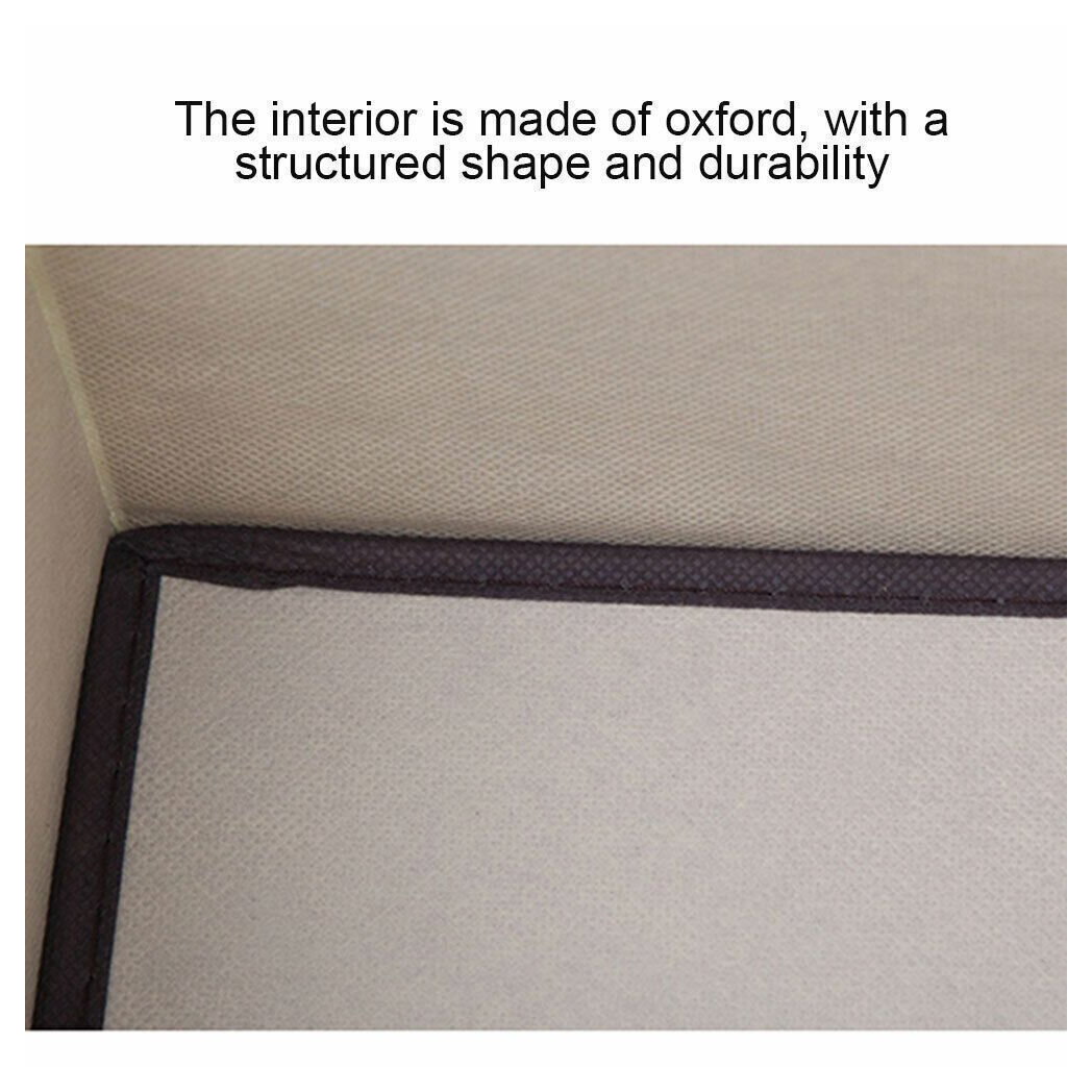 2 IN 1 Foldable Square Fabric Canvas Storage Boxes Portable Drawer With Lid UK