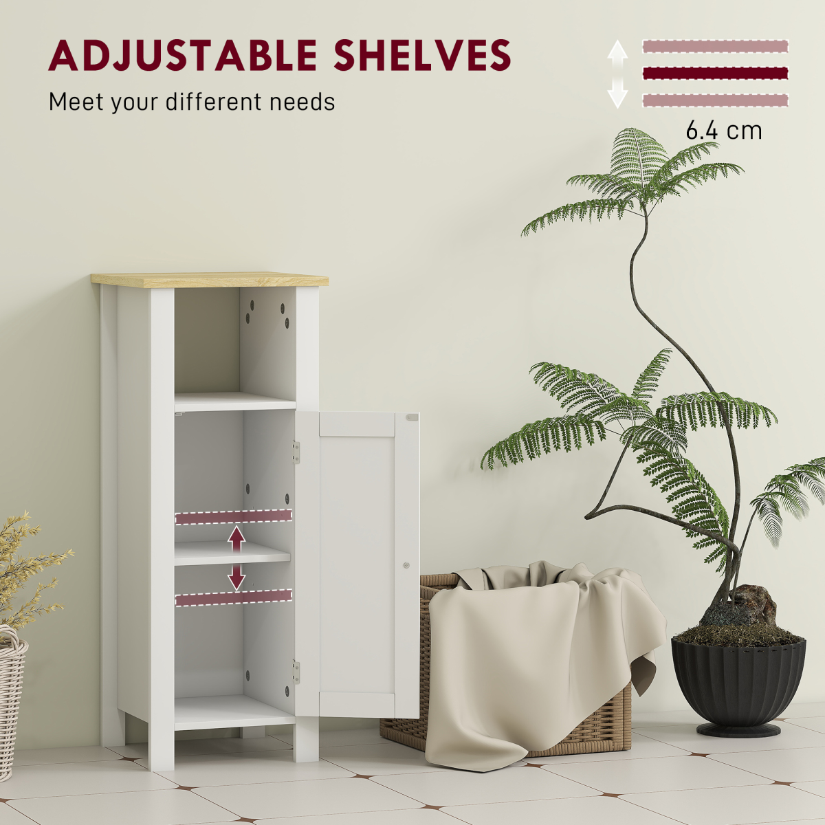 Bathroom Storage Cabinet-White