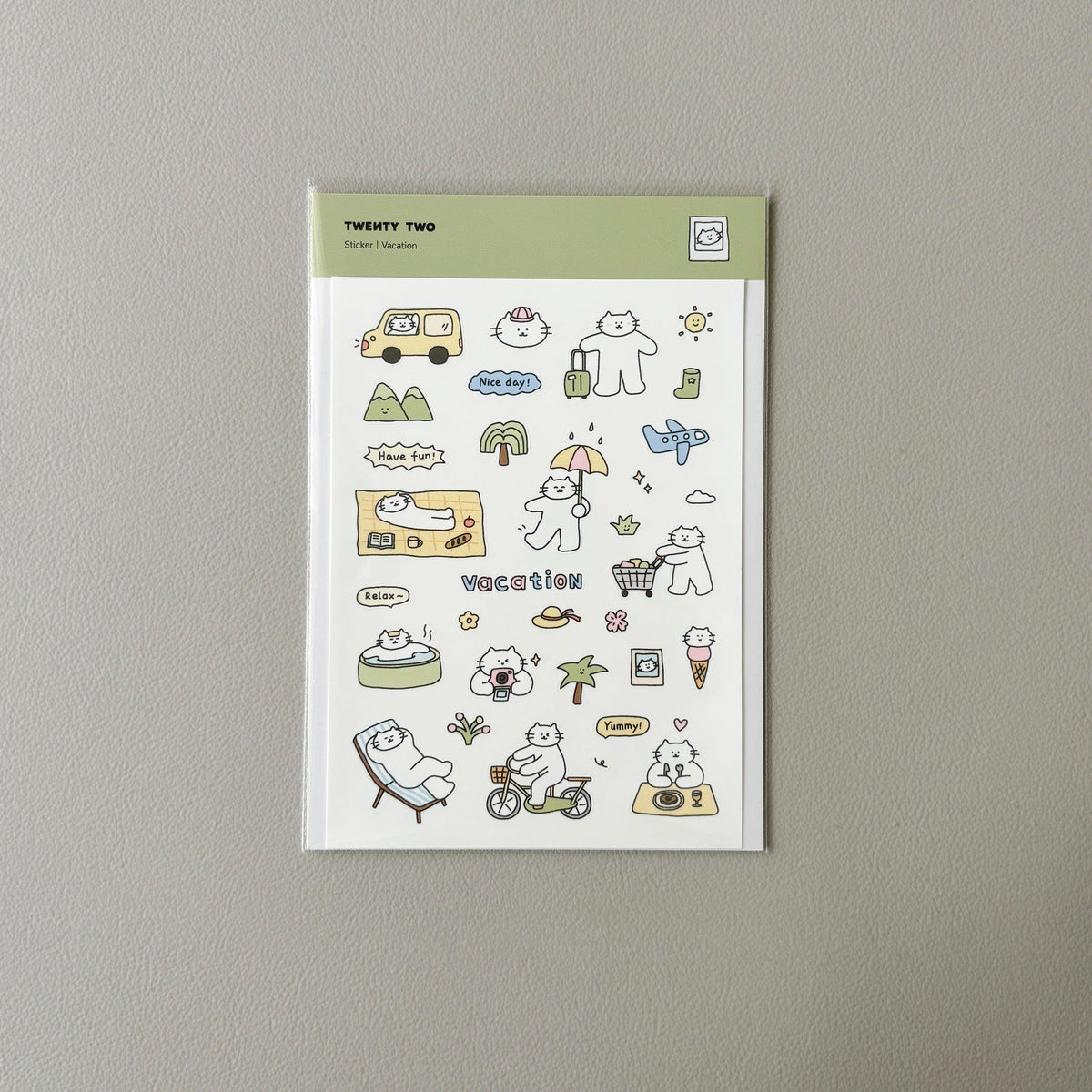 Twenty Two | Mini Kitty Summer Sticker