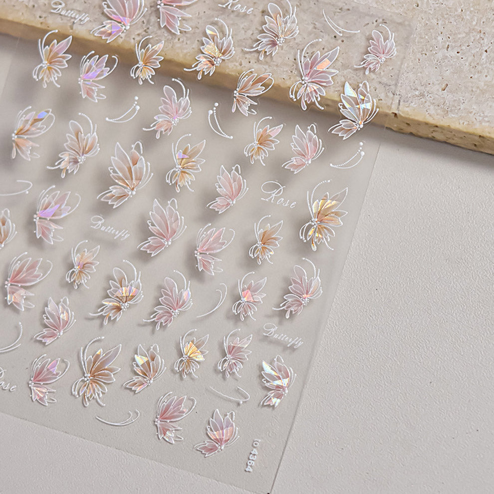 Hello Claws | Pink Flower 5D Nail Deco Sticker