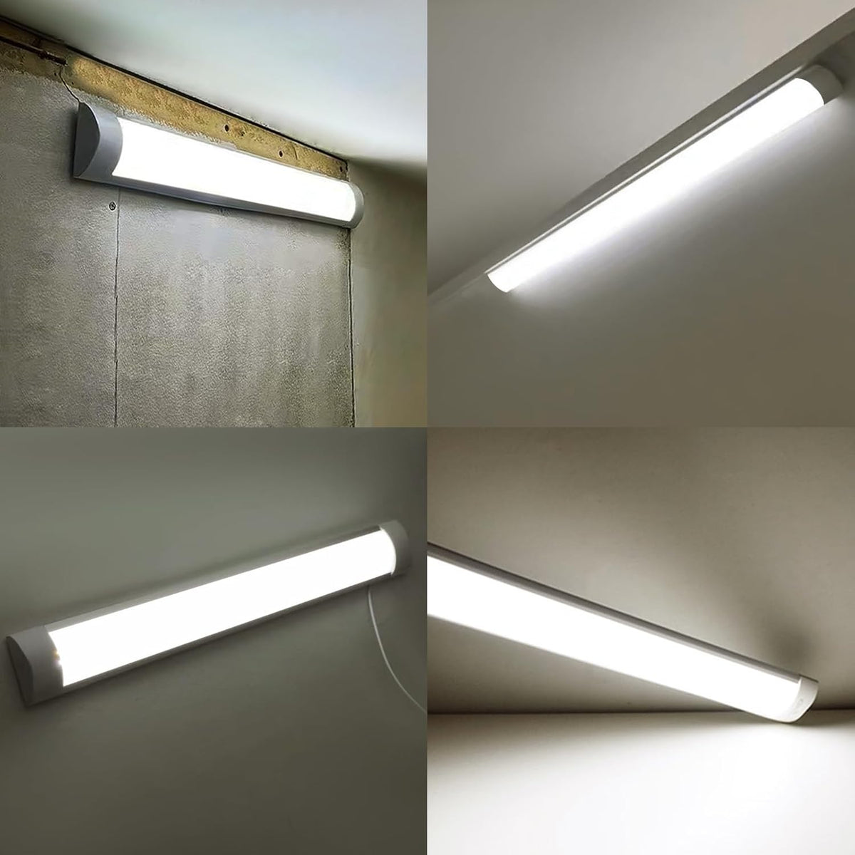 HUMIGA 4FT LED Batten Light 40W Neutral White 4000K Slim Fitting, 2 Pack