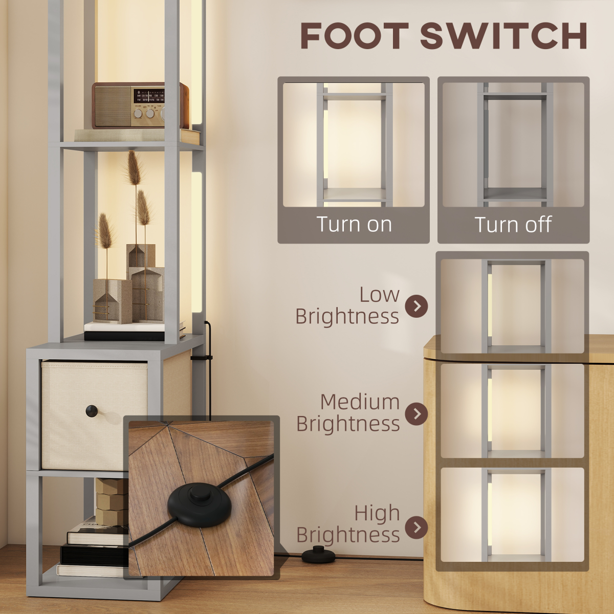 Bathroom Storage Cabinet-White