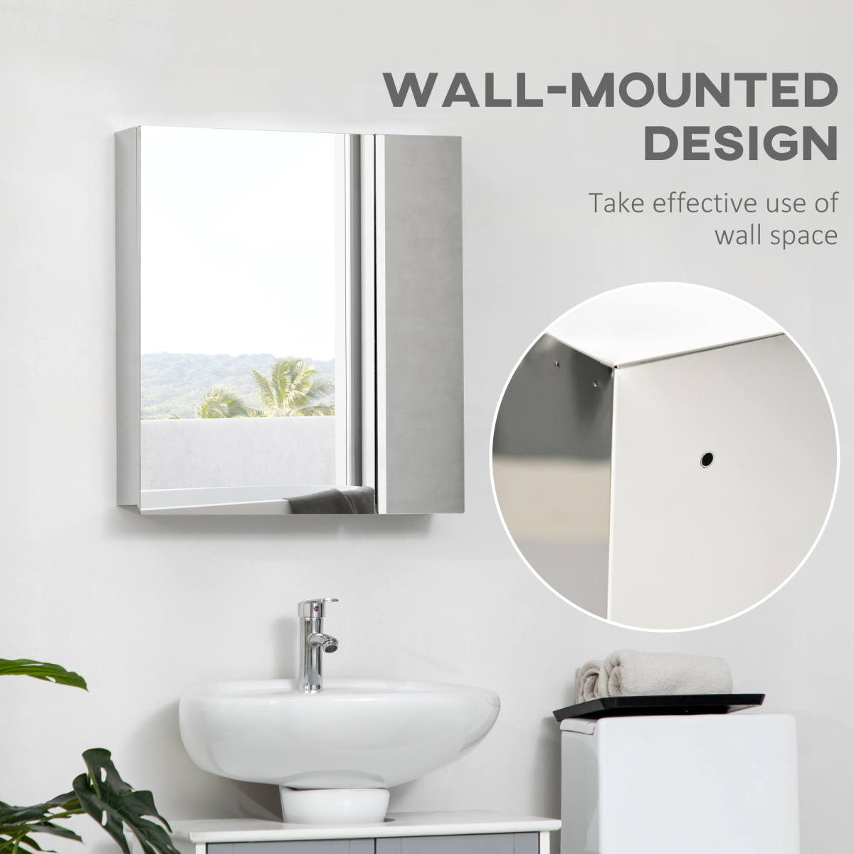Bathroom Cabinet with Mirror ( Amazon Shipping)（Prohibited by WalMart）
