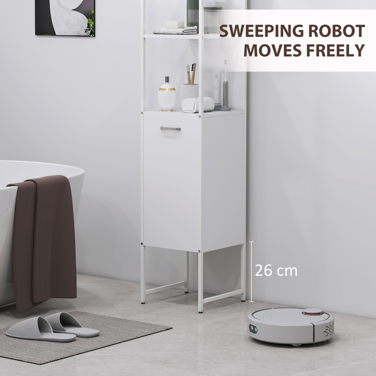 Bathroom Storage Cabinet-White