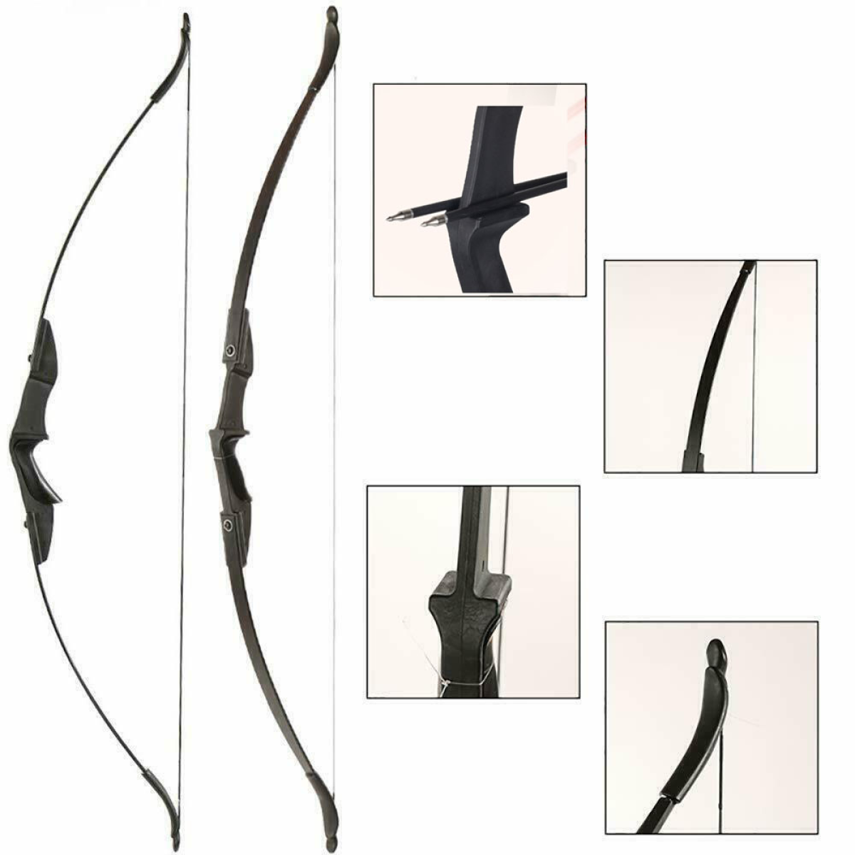 53"Takedown Recurve Bow Fiberglass Arrows Set 40lbs Archery Bow Hunting Shoot UK