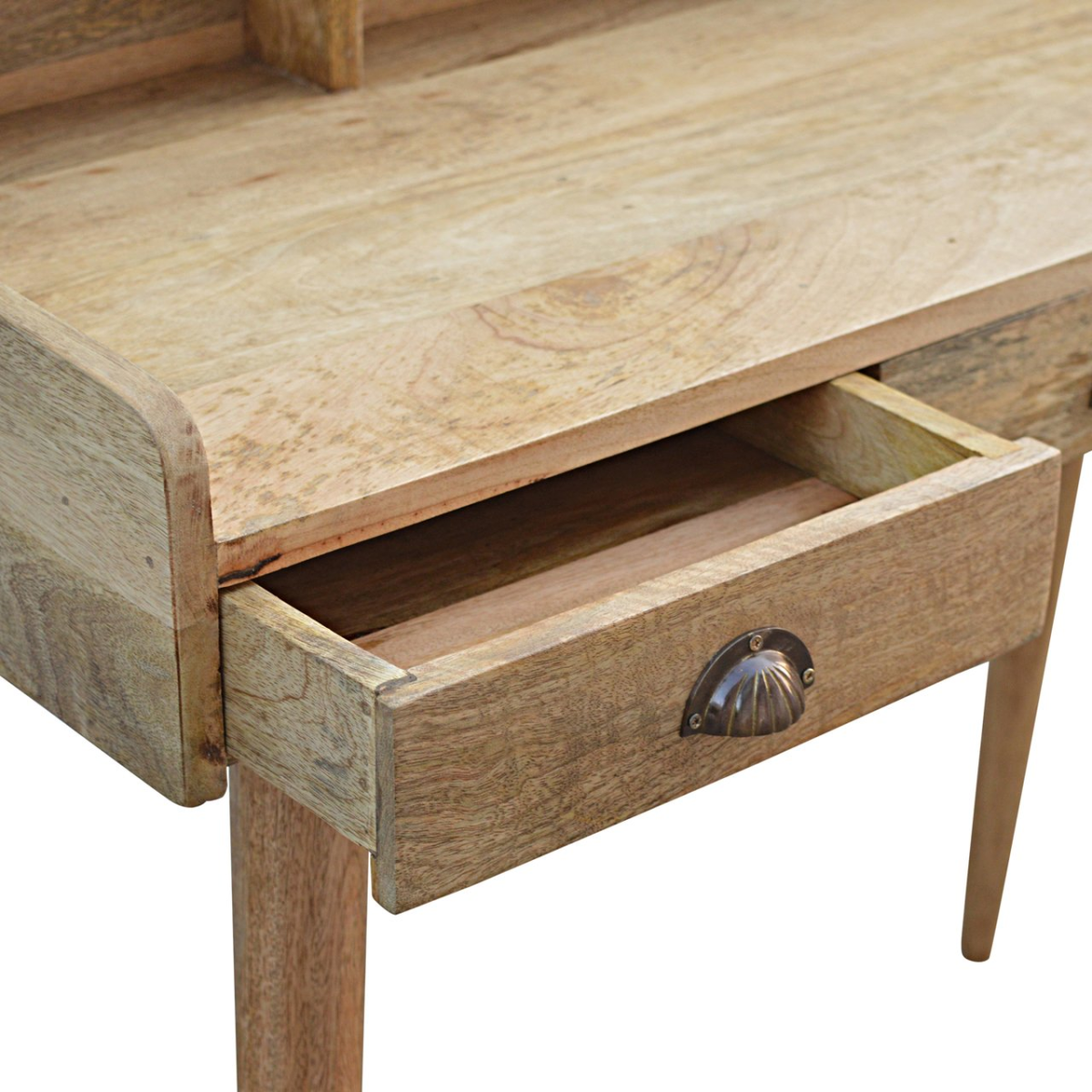 Artisan Furniture Solid Wood Gallery Back Shell Writing Desk