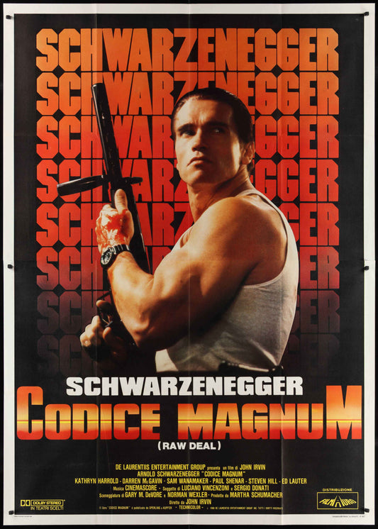 Raw Deal (1986) Original Italian Two Panel Movie Poster