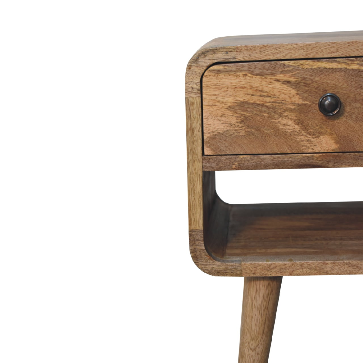 Artisan Furniture Solid Wood Mini Oak-ish Curve Lower Bedside