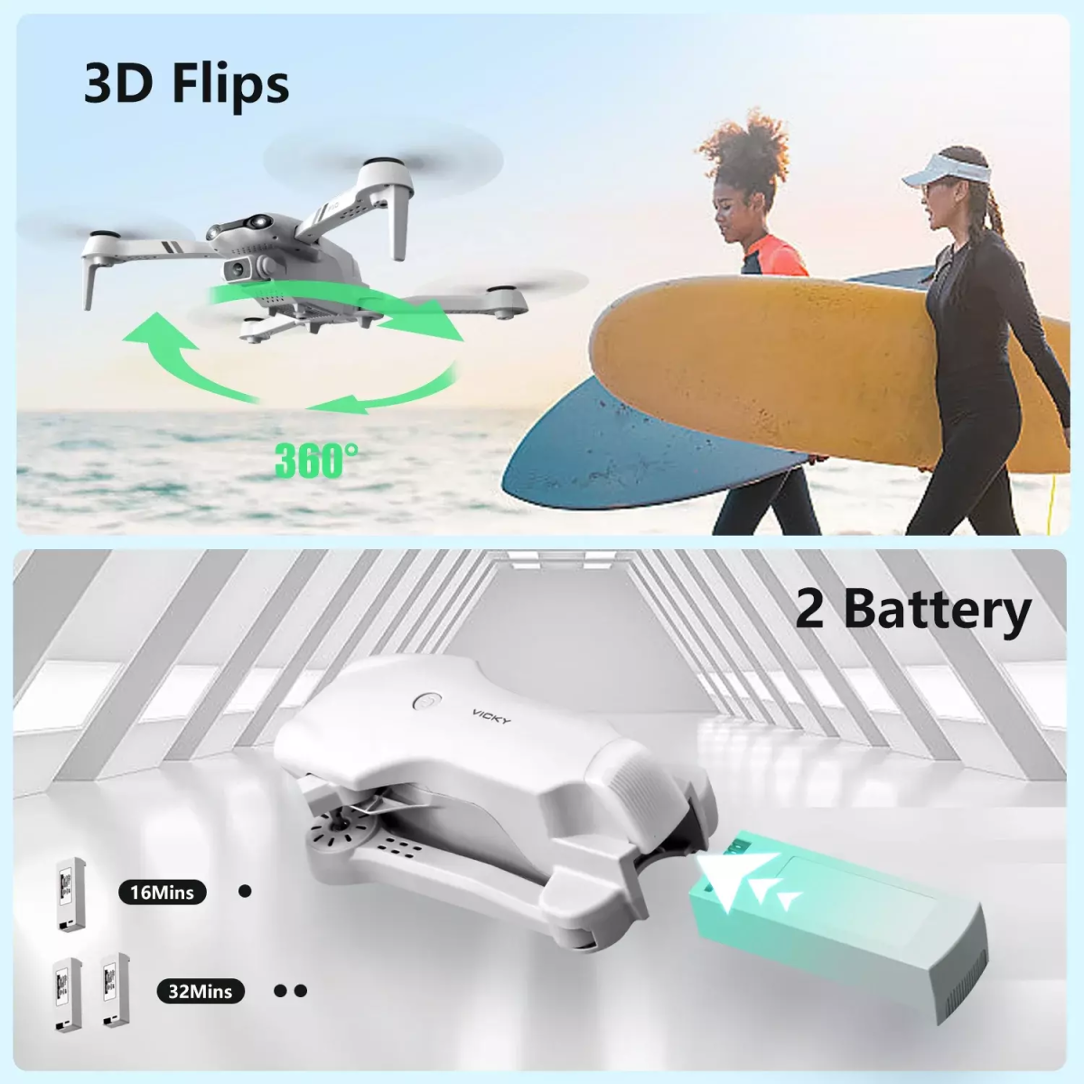 4DRC F10 Foldable Drone with Camera WIFI FPV for Adults,1080P HD FPV Live Video RC Quadcopter,Logistics is randomly sent by UPS/USPS/EVRI/ROYAL MAIL