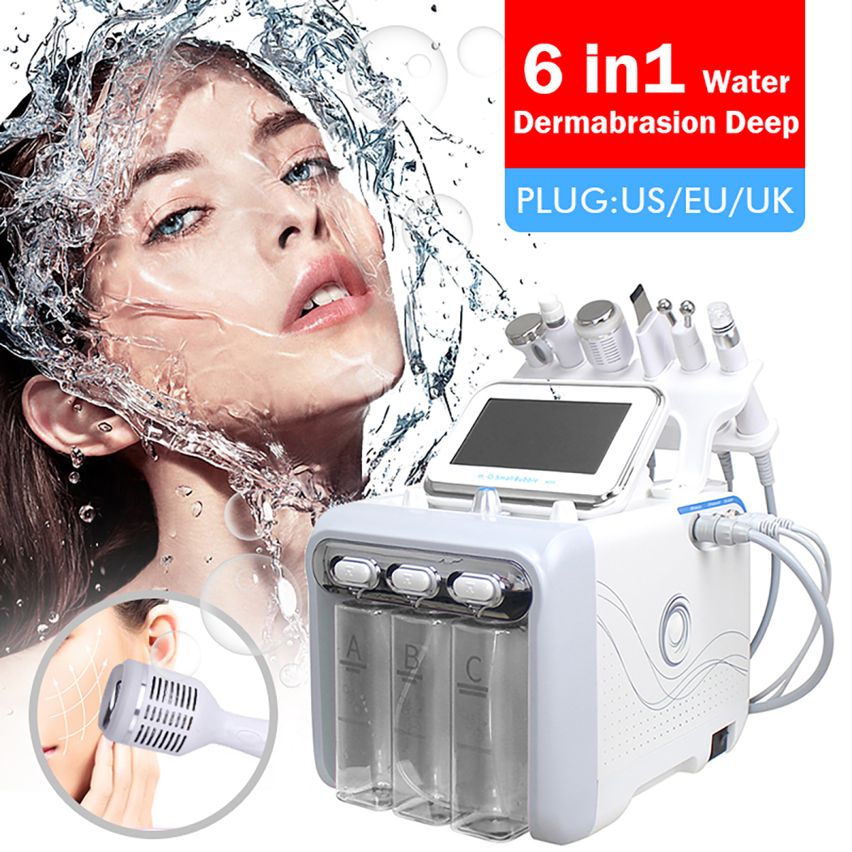 6 In1 Hydra Water Dermabrasion Skin Cleansing Hydro Dermabrasion Facial Machine