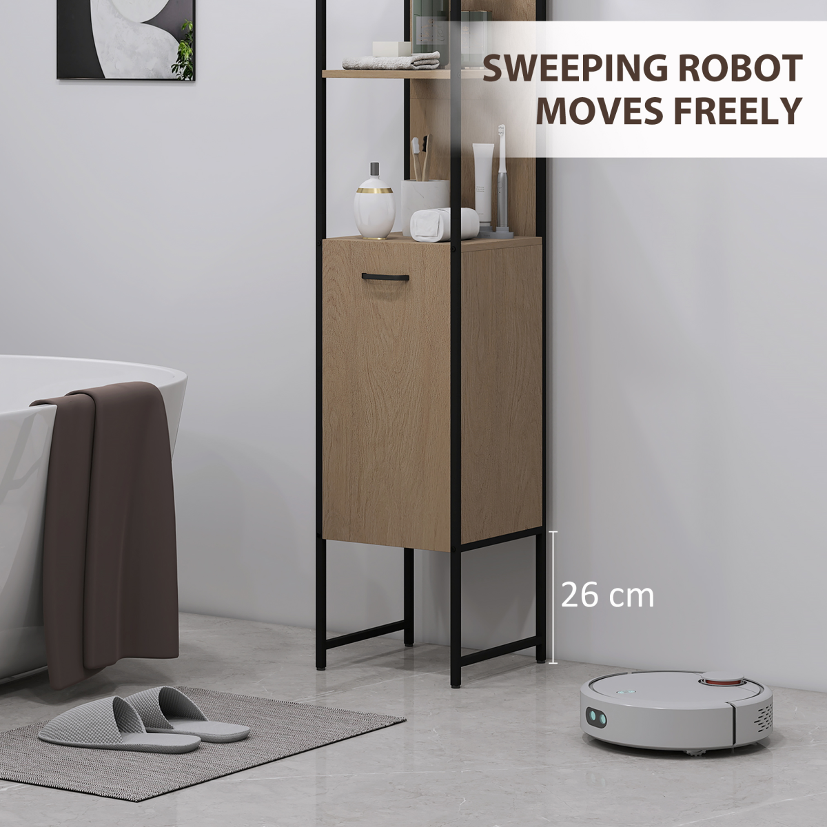 Bathroom Storage Cabinet-White