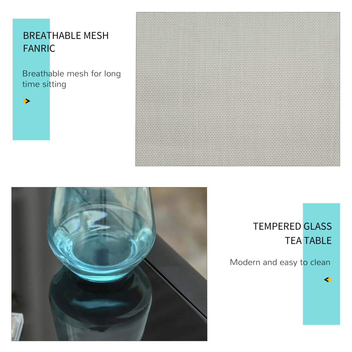 3 Pieces Lounge Chair Set Garden Sunbathing Chair w/ Table Grey Outsunny