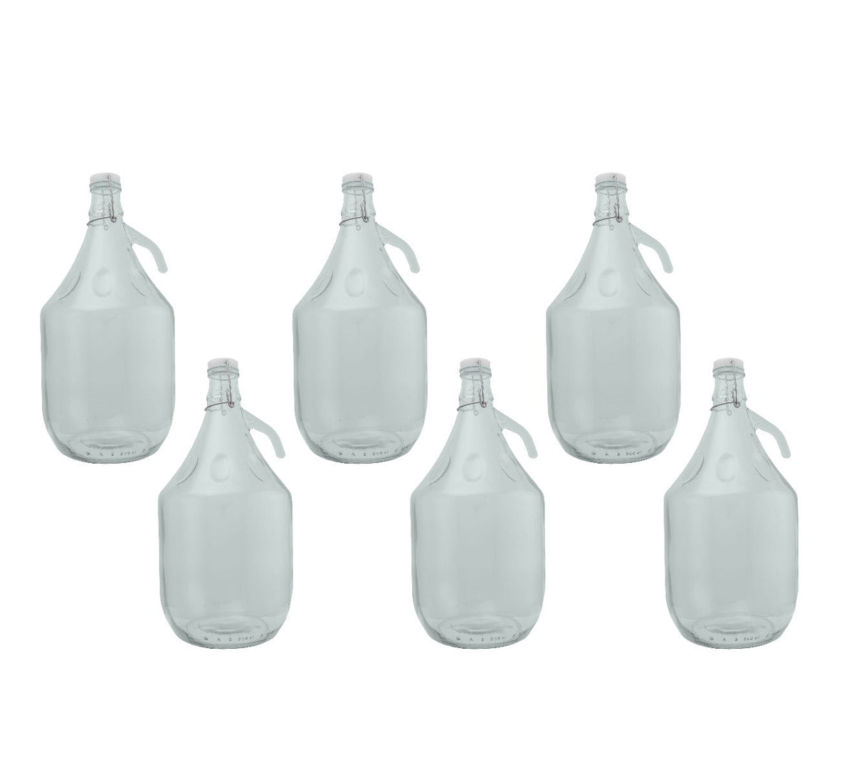 Glass Demijohn 5L 6 Pack Swing Top Cap DIY Tool Accessory Home and Garden Use