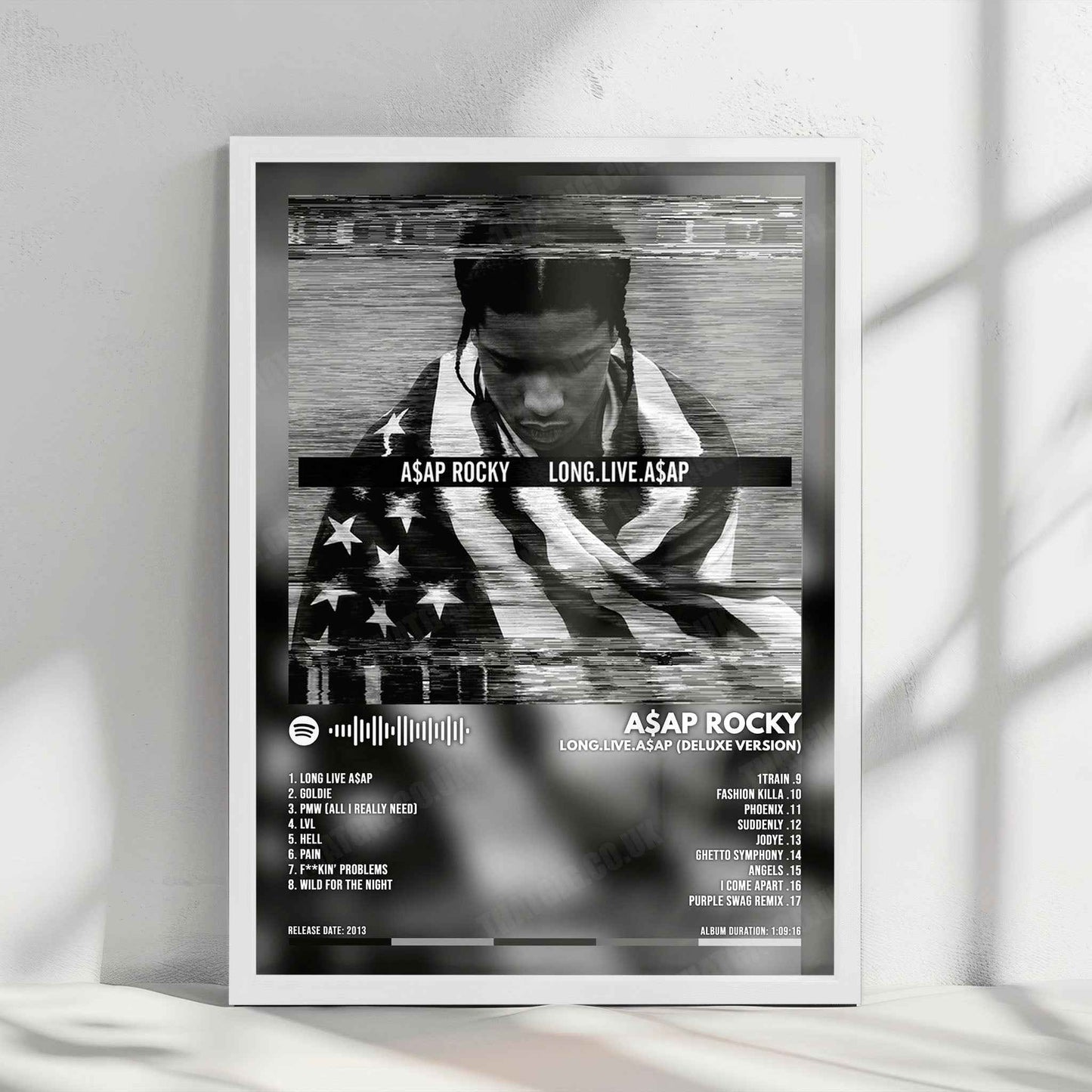 A$AP Rocky "Long.Live.A$AP" Album Cover Poster - with Complete Tracklist