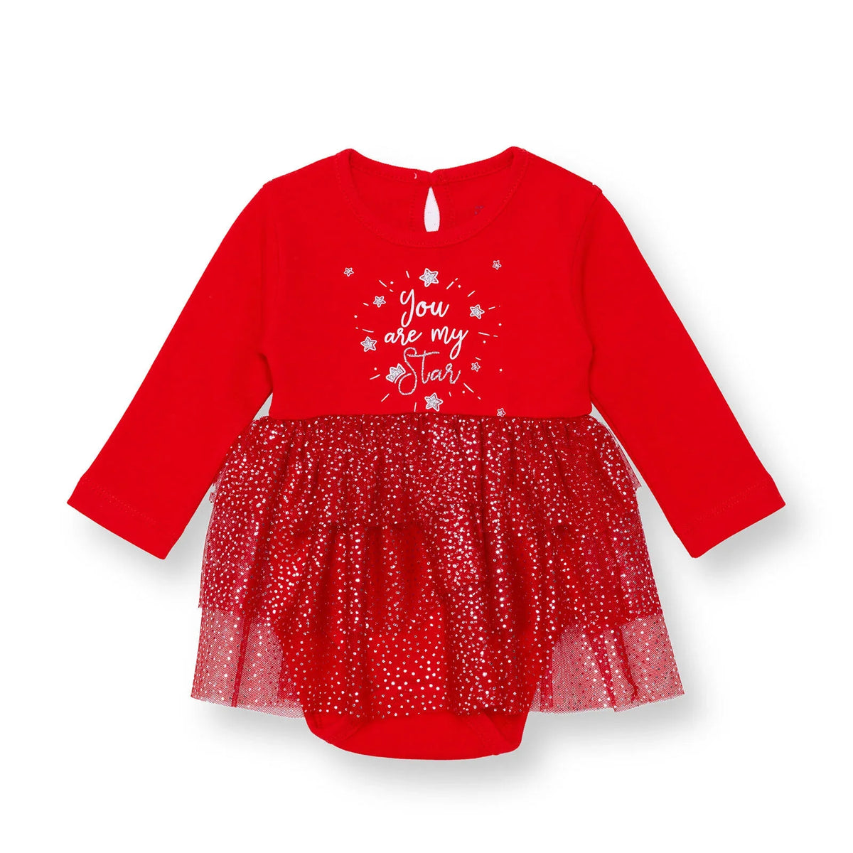 HelloBaby Long Sleeve Baby Bodysuit Dress (1-3 Months to 12 Months)