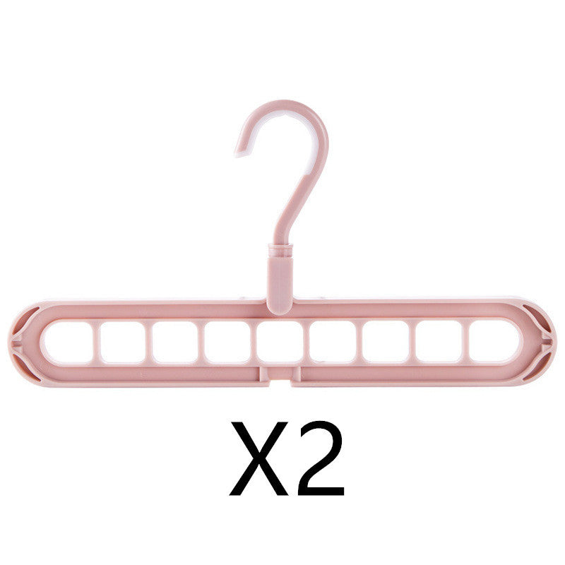 9-hole Clothes Hanger Organizer Space Saving Hanger Multi-function Folding Magic Hangers Drying Racks Scarf Clothes Storage