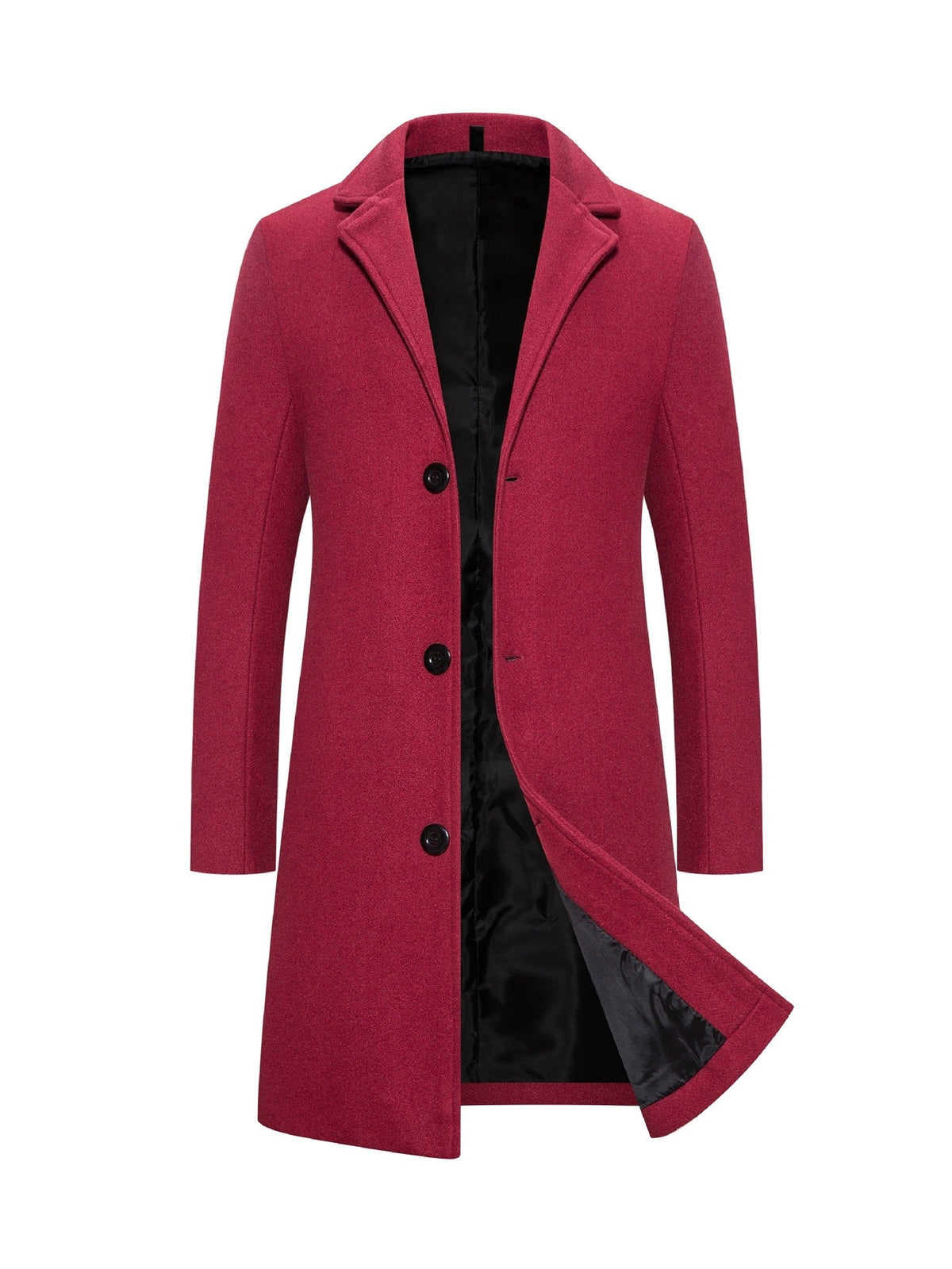 Men's Wool Mid-length Thickened Trench Coat