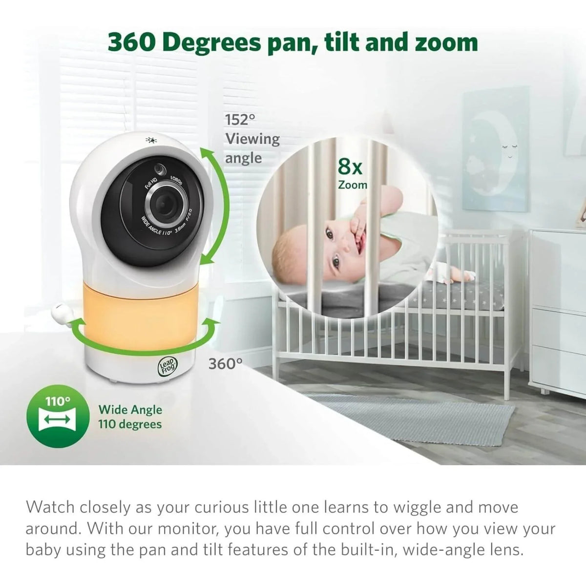 LeapFrog LF1911HD WiFi Standalone Video Baby Monitor