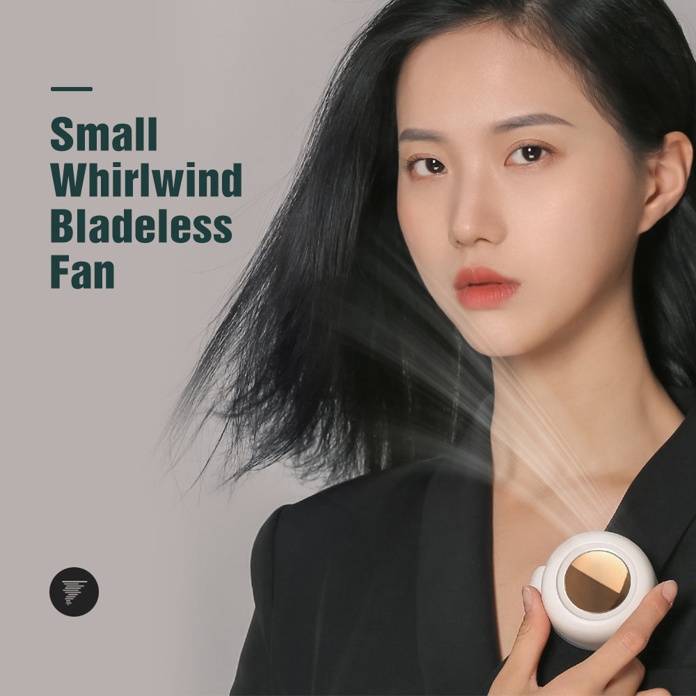 New Waist Hanging Small Whirlwind Fan Small Mini Mute USB Rechargeable Lazy Portable Portable Can Hang Waist