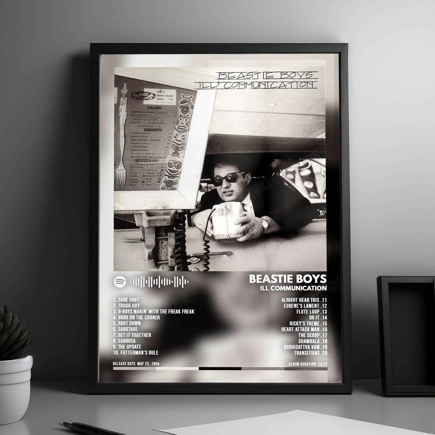 Beastie Boys "Ill Communication" Album Cover Poster - with Complete Tracklist